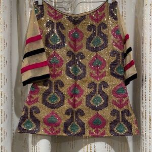 Sequin Embellished Multicolor Top